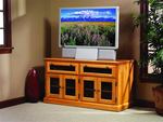 HDTV Square Shaker TV Stand with Smoked Glass Doors