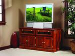 Traditional Square TV Stand with Raised Panel Doors
