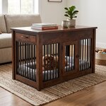 Amish Macy Pet Coffee Table Aluminum Slats