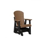 Black and Weatherwood Adirondack Glider Chair - Quick Ship