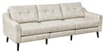 Amish Isidora Mid-Century Modern 3-Seater Sofa with Optional Chaise