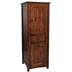 Amish Norfolk Linen Storage Cabinet in Solid Wood shown in Maple with Burnt Umber Stain