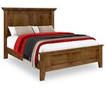 Amish Mockingway Hardwood Panel Bed