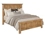 Amish Markleway Rustic Hickory Bed Frame with Panel Headboard- Quick Ship