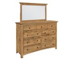 Amish Markleway Rustic Hickory 9-Drawer Dresser - Quick Ship