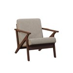 Amish Marilyn Mid Century Modern Lounge Chair in Earthtone Finish