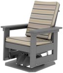 Forest Modern Poly Swivel Glider Lounge Chair with Cushions