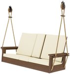 Amish Forest Modern Outdoor Loveseat Sofa Swing - Flip Down Center Console