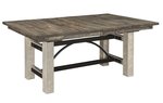 Amish Handcrafted Arcadia Rough Cut Maple Wood Trestle Dining Table