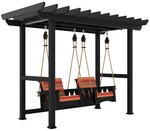 Amish Handcrafted Priscilla Pergola with Swings