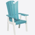 Amish Poly Outdoor Ocean Wavz Dining Chair