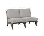 Berlin Gardens Hartley Poly Loveseat with gray cushions Amish Made