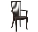 Amish Seebert Dining Chair Handcrafted From Brown Maple Wood with OCS-230 Onyx Finish
