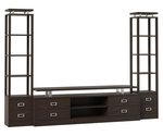 Amish Lewisburg Entertainment Center Handcrafted From Brown Maple Wood With FC-50241 Charwood 10 Sheen Finish