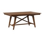 Amish Smithfield Trestle Dining Table Handcrafted From Brown Maple  Wood With CF-S12 10 Sheen Finish