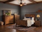 Amish Classic Farmhouse 4-Piece Panel Bedroom Furniture Set
