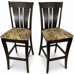 Outlet Amish Made Solid Maple Wood Bar Stool Set In-Stock (Set of 2)