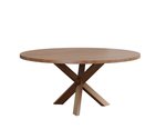 Amish Mitchel Modern Spider Base Round Dining Table