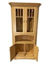 Outlet: Mission Oak Wood Corner Hutch In-Stock
