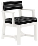 Amish Miller Poly Outdoor Upholstered Dining Chair with Arms
