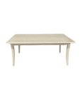 Outlet: Maple Wood Solid Top Leg Dining Table In-Stock