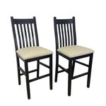 Outlet Amish Made Barnwood 30" Bar Stool Set In-Stock (Set of Two)