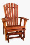 Amish Cedar Wood Adirondack Glider Chair with Lumbar Support