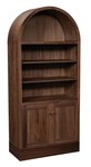 Amish Arched Modern Bookshelf with Doors