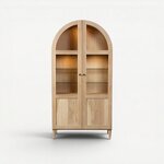 Raised Arched Modern Cabinet with Double Doors