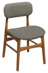 Amish Hazel Mid Century Modern Upholstered Dining Chair