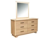 Amish Celestial 6-Drawer Dresser with Optional Mirror