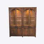 Amish Cade Modern Large 4-Door Hutch with Arched Panels