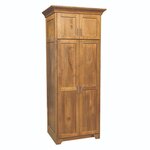Amish Shaker Tall Pantry Cabinet shown with Quarter Sawn White Oak with Carbon Stain