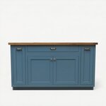 Amish Shaker Freestanding Kitchen Island Cabinet with Optional Top