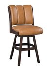 Amish Silas Upholstered Swivel Counter and Bar Stool