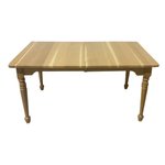 Outlet: Ouarter Sawn White Oak Handcrafted Turned Leg Dining Table In-Stock