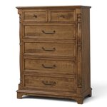 Amish 56 Tall Kenoska Chest Of Drawers shown in Almond Stain