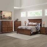 Amish 56 Tall Kenoska Chest Of Drawers shown in Almond Stain