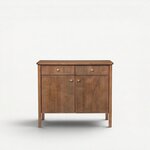 Modern Sideboard Cabinet with Vertical Slatted Doors