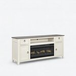 Amish Coastal Fireplace Media Console