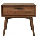 Amish Kirtland Mid-Century Modern 1-Drawer Open Nightstand