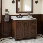 Amish French Country Freestanding Bathroom Vanity Cabinet - Choose Size