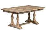 Amish Asher Rough Sawn Reclaimed Barnwood Solid Top Dining Table