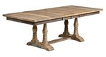 Amish Asher Rough Sawn Reclaimed Barnwood Extendable Dining Table