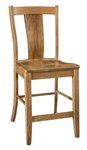 Amish Aurora Solid Wood Counter and Bar Stool