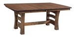 Amish Handcrafted Solid Wood Semora Trestle Dining Table