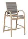 Berlin Gardens Murphy Outdoor Bar Stool - Aluminum and Poly Slats