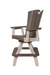 Amish Poly Outdoor Ocean Wavz Swivel Counter or Bar Chair
