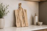 Amish Made Maple Wood Charcuterie Cutting Board with Live Edge In-Stock - Medium