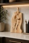 Amish Made Large Solid Maple Wood with Live Edge Charcuterie Cutting Board In-Stock
